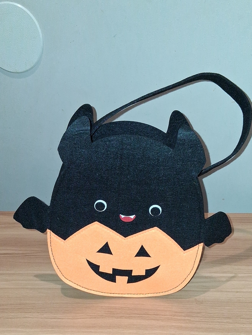 Kids Black & Orange Halloween Bat Pumpkin Trick-or-Treat Bag